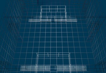 Abstract architecture background. 3d rendering