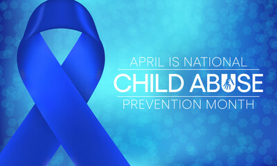 Child Abuse prevention month is observed every year in April, to raising awareness and preventing child abuse. Vector illustration