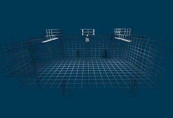 Abstract architecture background. 3d rendering