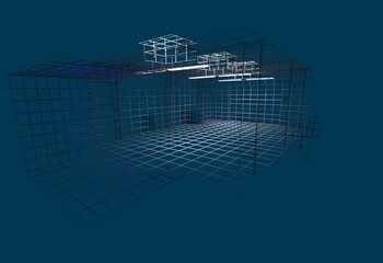 Abstract architecture background. 3d rendering