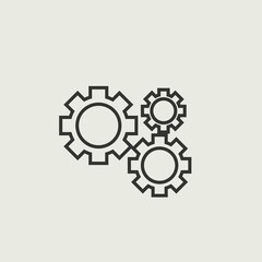Gear_settings vector icon illustration sign