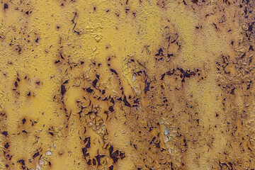 view of a section of old rusty iron with rust spots as an industrial background