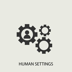 Gear_settings vector icon illustration sign