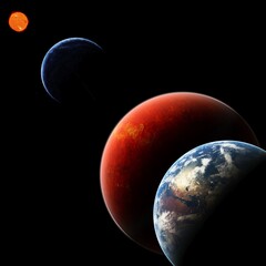 Planet Earth from space 3D illustration (Elements of this image furnished by NASA) 3d render