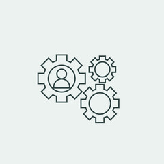Gear_settings vector icon illustration sign