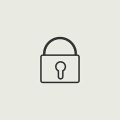 Lock vector icon illustration sign