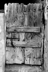 old and rural wooden door