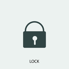 Lock vector icon illustration sign