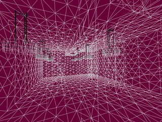 Fototapeta premium Abstract architecture background. 3d rendering
