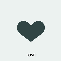Love vector icon illustration sign