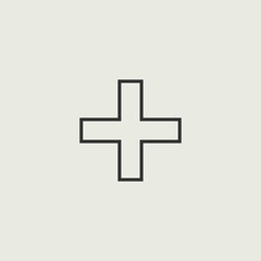 Plus_sign vector icon illustration sign