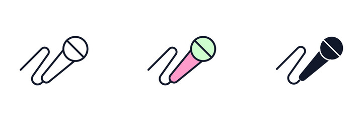 Microphone icon symbol template for graphic and web design collection logo vector illustration