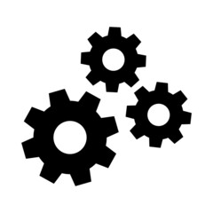 A set of gear icons. Customization and settings. Editable vectors.