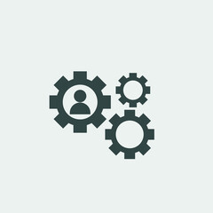 human settings vector icon illustration sign 