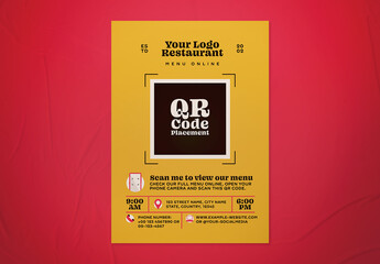 Qr Code Online Menu Flyer