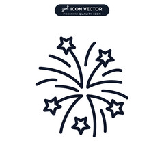 Firework icon symbol template for graphic and web design collection logo vector illustration