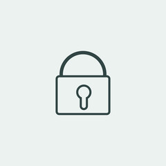 lock vector icon illustration sign 