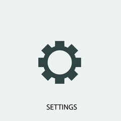 Settings vector icon illustration sign