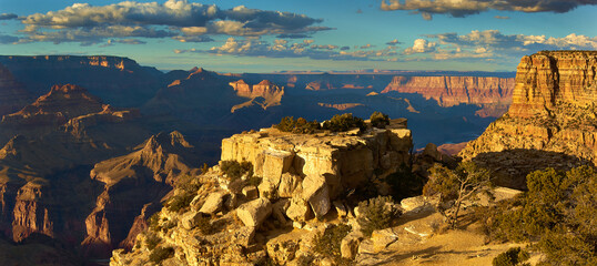 Grand Canyon at sunset Arizona USA panorama 