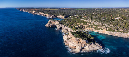 Caló d es Moro, Santanyi, Mallorca, Balearic Islands, Spain