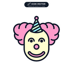 Clown icon symbol template for graphic and web design collection logo vector illustration