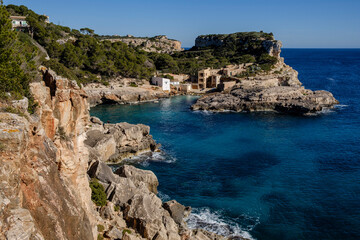 Fototapeta na wymiar S Almonia cove, Santanyi, Mallorca, Balearic Islands, Spain