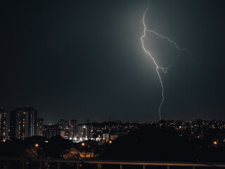 lightning over the city