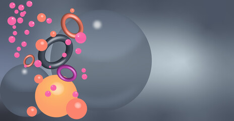 Bubbles walpaper, 3d bubble burst background. High quality photo
