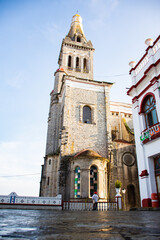 Fototapeta premium Colonial Mexican church in cuetzalan puebla