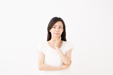 Fototapeta premium 悩む女性