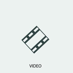 Video vector icon illustration sign