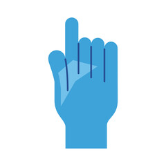 Obraz premium blue hand indexing