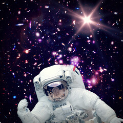 Obraz na płótnie Canvas Astronaut in outer space. The elements of this image furnished by NASA.