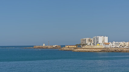 Fototapeta na wymiar Castle of Santa Catalina, sea fort in Cadiz