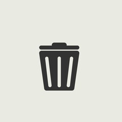 Bin vector icon illustration sign