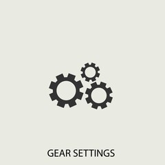 Gear_settings vector icon illustration sign