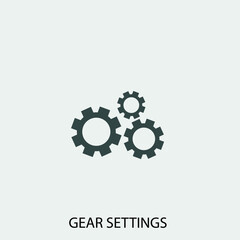 Gear_settings vector icon illustration sign