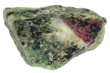 anyolite from Tanzania isolated on white background