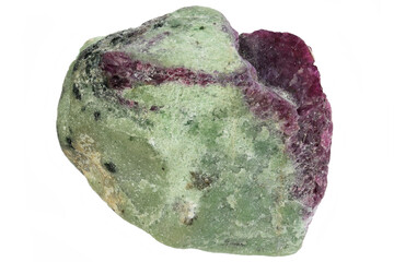 anyolite from Tanzania isolated on white background