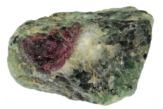 anyolite from Tanzania isolated on white background