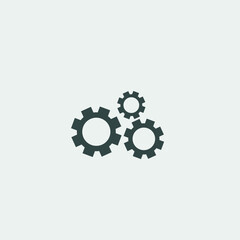 gear settings vector icon illustration sign