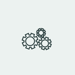 gear settings vector icon illustration sign