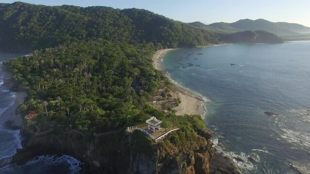 Aerial view of tropical beach