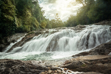 Obraz premium Manorah Waterfall National Park in Phatthalung,Thailand