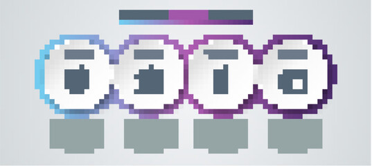 Set line Stacks paper money cash, Bank building, Price tag with dollar and Wallet. Business infographic template. Vector