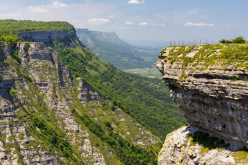 View of Nervion river canyon in Delika, Araba, Basque Country, Spain.