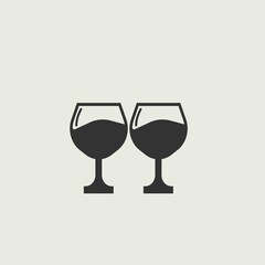 Wine_glass vector icon illustration sign