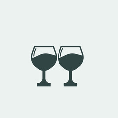Wine_glass vector icon illustration sign
