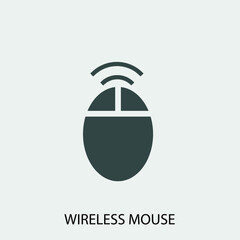 Wireless_mouse vector icon illustration sign