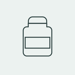 Obraz premium Bottle vector icon illustration sign